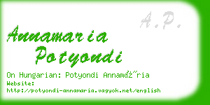 annamaria potyondi business card